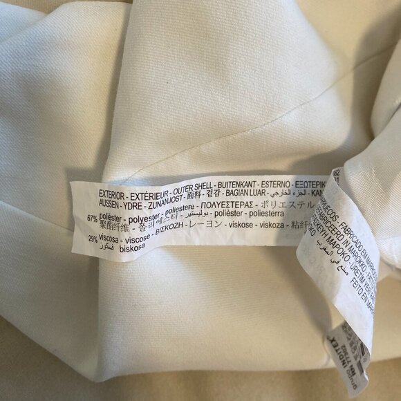 NWOT Zara White‎ Mini Dress V-neck With Shoulder Pads Event Grad Dress Size XS - Picture 6 of 7